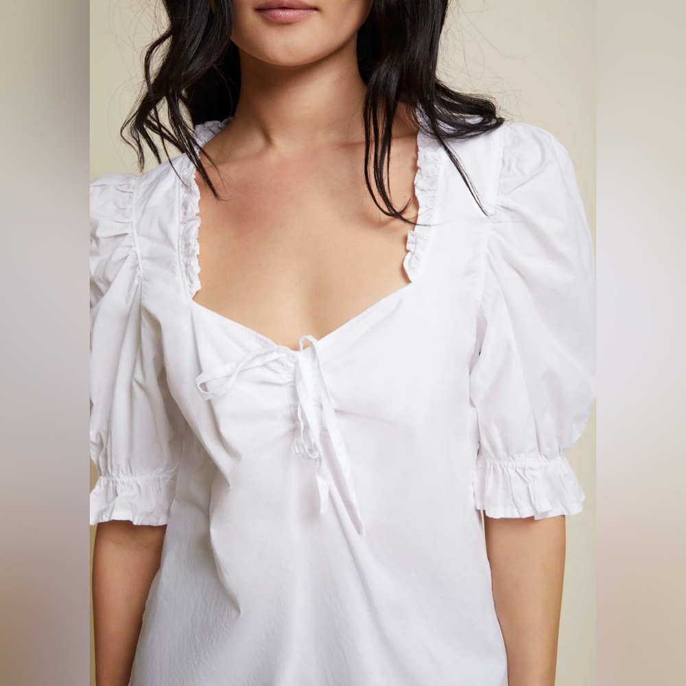 Nation LTD - Bernadette Sweetheart Blouse in White